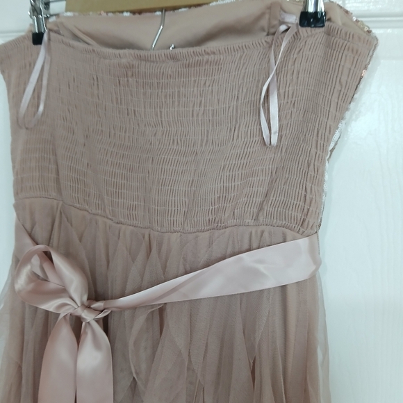 Deb Plus Dress Sequin Asymetrical  Lace Party HOCO Wedding Quince Size 16 - Picture 8 of 11